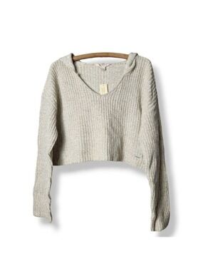 Aeropostale Cropped Hooded Sweater size Large NWT